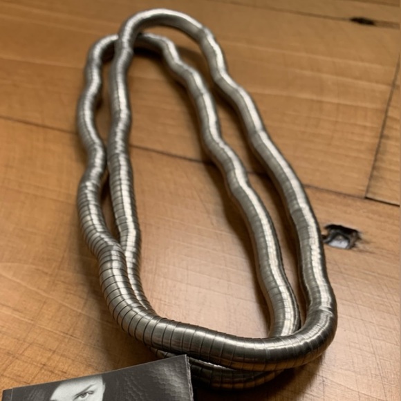 Breil Authentic Snake Steel Bendable Necklace & Breil Hook Ring Set from Milan - Picture 6 of 7